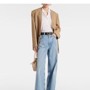 AGOLDE Dame High Rise Wide Leg Jeans — Size 24 Light Wash